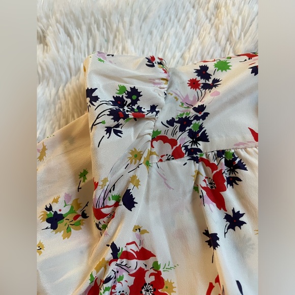 Veronica Beard NWT Payton Silk Blend Floral Long Sleeve Stretch Blouse Size 6 - Picture 10 of 15